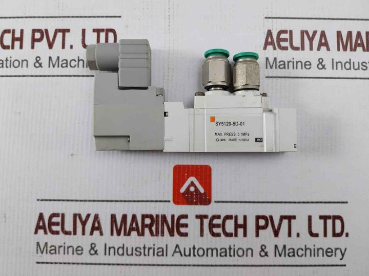 Smc Sy5120-5D-01 Solenoid Valve 24Vdc Hirschmann 0.7Mpa