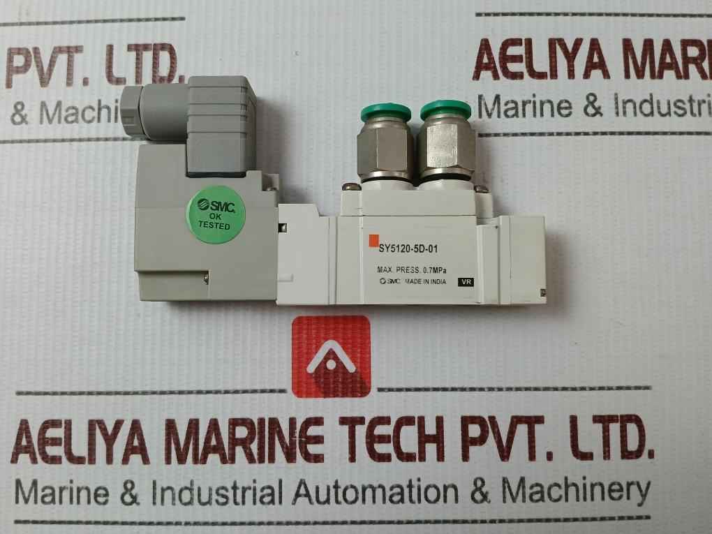 Smc Sy5120-5D-01 Solenoid Valve 24Vdc Max Pressure 0.7Mpa