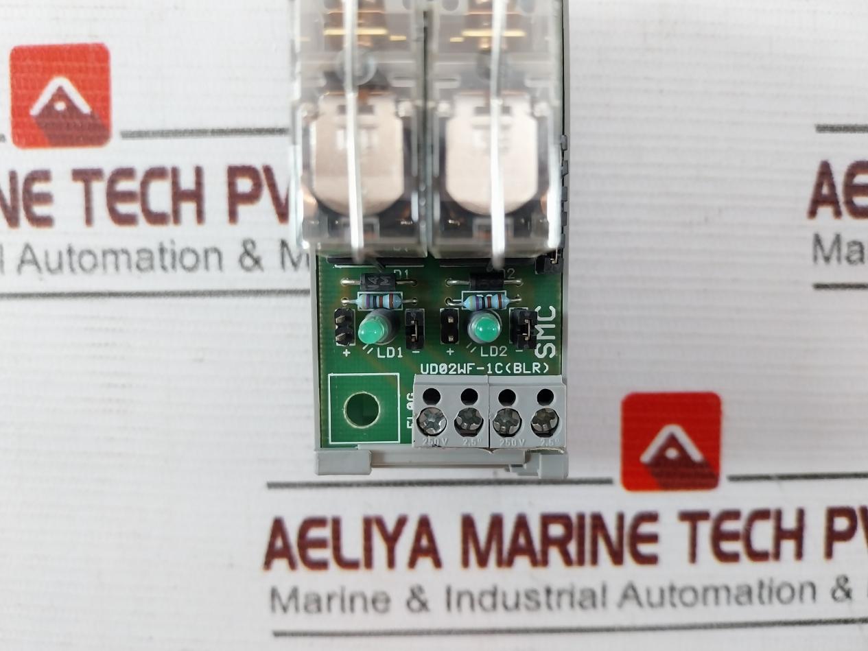 Smc Ud02Wf-1C (Blr) Relay Module G2R-1 24Vdc 120Vac 10A 250Vac 30Vdc