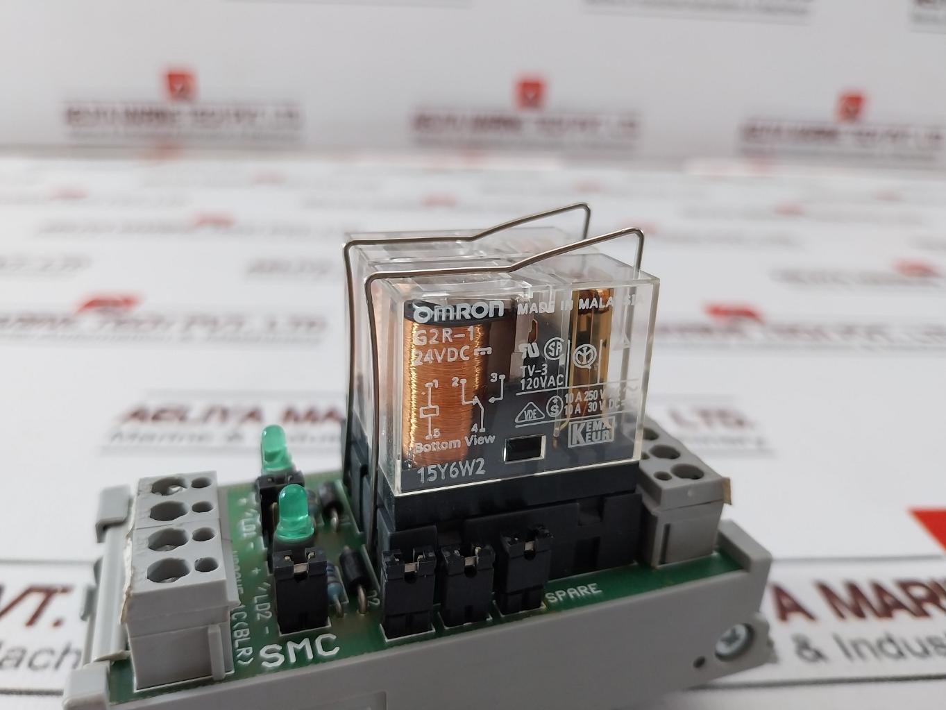 Smc Ud02Wf-1C (Blr) Relay Module G2R-1 24Vdc 120Vac 10A 250Vac 30Vdc
