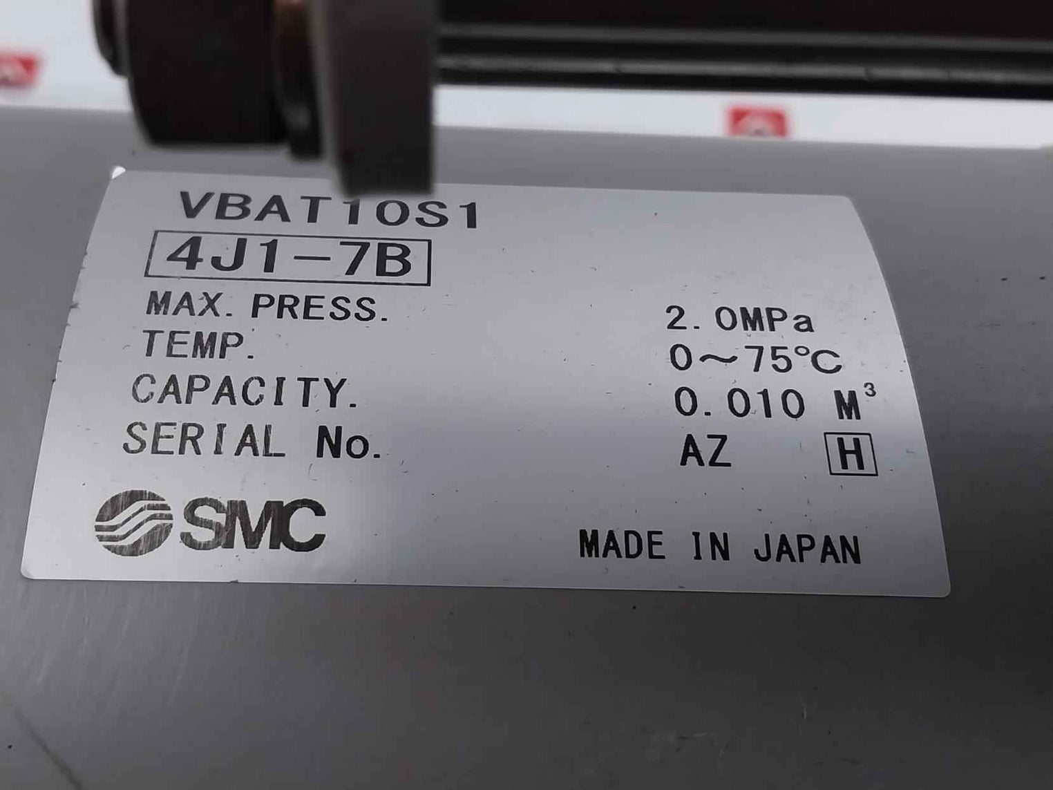 Smc Vbat10S1 Air Tank With Booster Regulator 2.0Mpa Sus316 Vba20A-03Gn 4J1-73