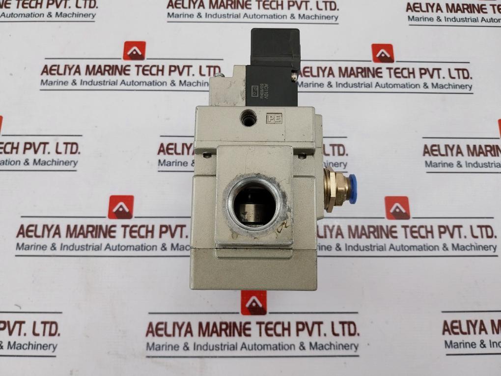 Smc Vg342-3E-06Na, 3 Port Solenoid Valve 110Vac 50/60Hz