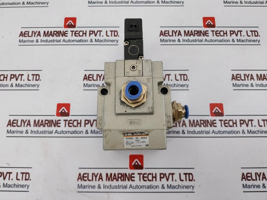Smc Vg342-3E-06Na, 3 Port Solenoid Valve 110Vac 50/60Hz