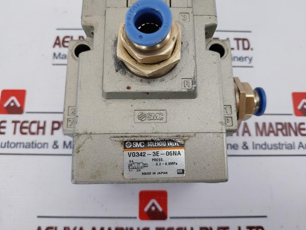 Smc Vg342-3E-06Na, 3 Port Solenoid Valve 110Vac 50/60Hz
