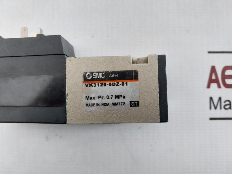 Smc Vk3120-5Dz-01 Solenoid Valve 24V Dc Rq Mm772 0-0.7Mpa