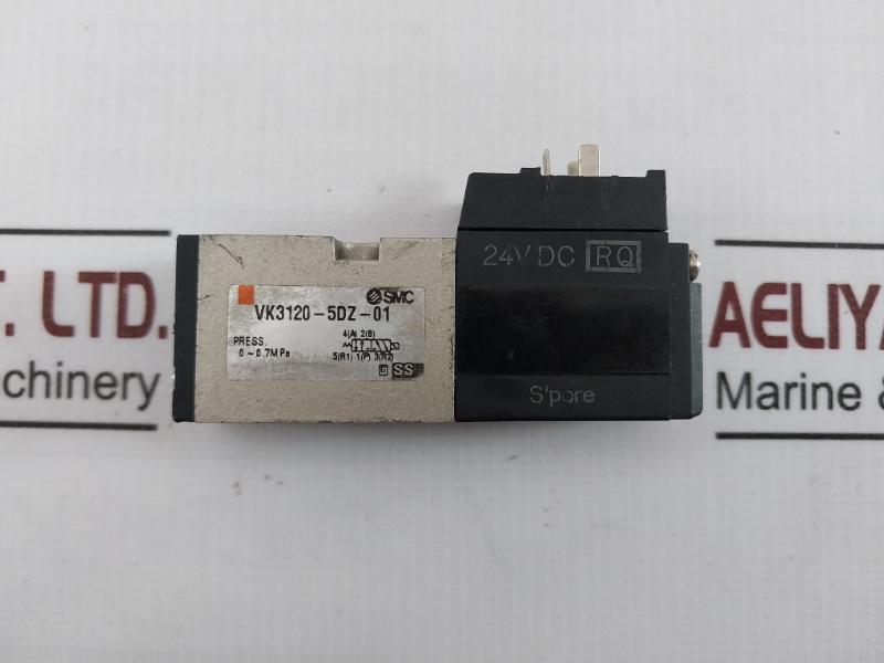 Smc Vk3120-5Dz-01 Solenoid Valve 24V Dc Rq Mm772 0-0.7Mpa