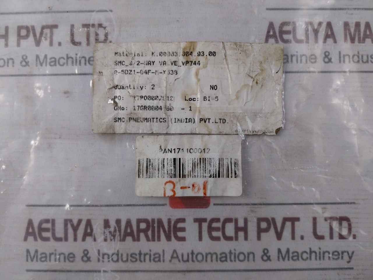 Smc Vp744R-5Dz1-04F-m-x538 3/2-way Solenoid Valve With Limit Switch 24Vdc 0.45W