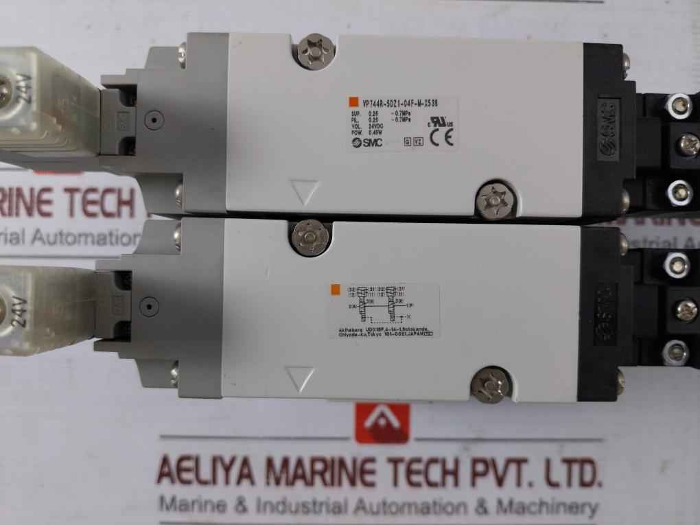 Smc Vp744R-5Dz1-04F-m-x538 3/2-way Solenoid Valve With Limit Switch 24Vdc 0.45W