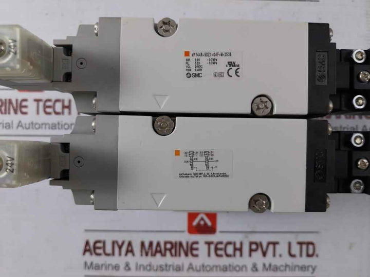 Smc Vp744R-5Dz1-04F-m-x538 3/2-way Solenoid Valve With Limit Switch 24Vdc 0.45W