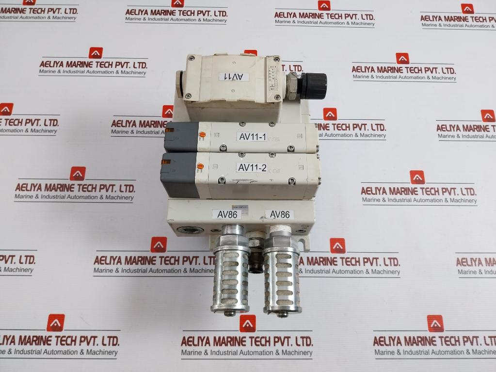 Smc Vv5Q51-03Btu-w-q Pneumatic Solenoid Valve Manifold