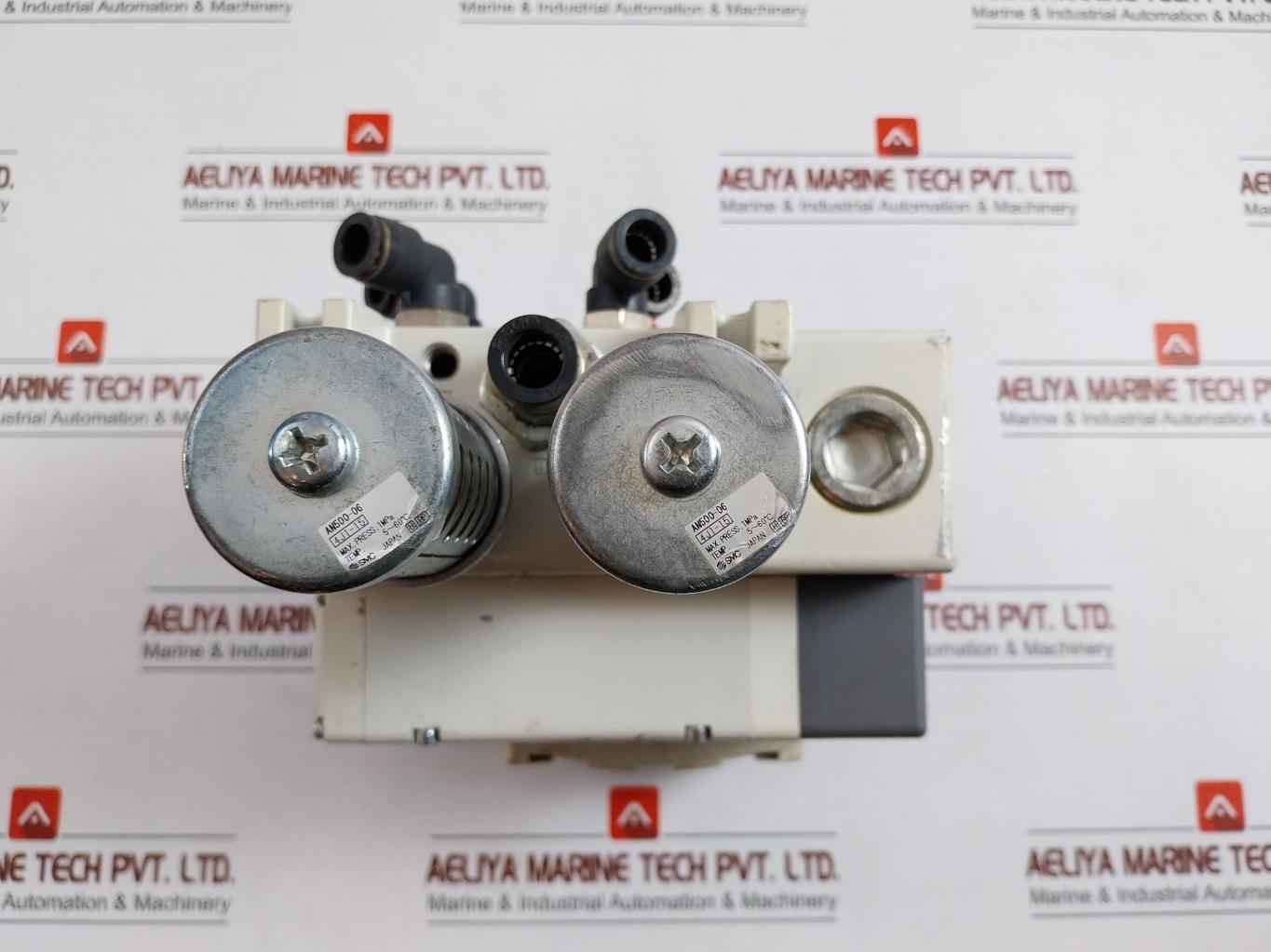 Smc Vv5Q51-03Btu-w-q Pneumatic Solenoid Valve Manifold