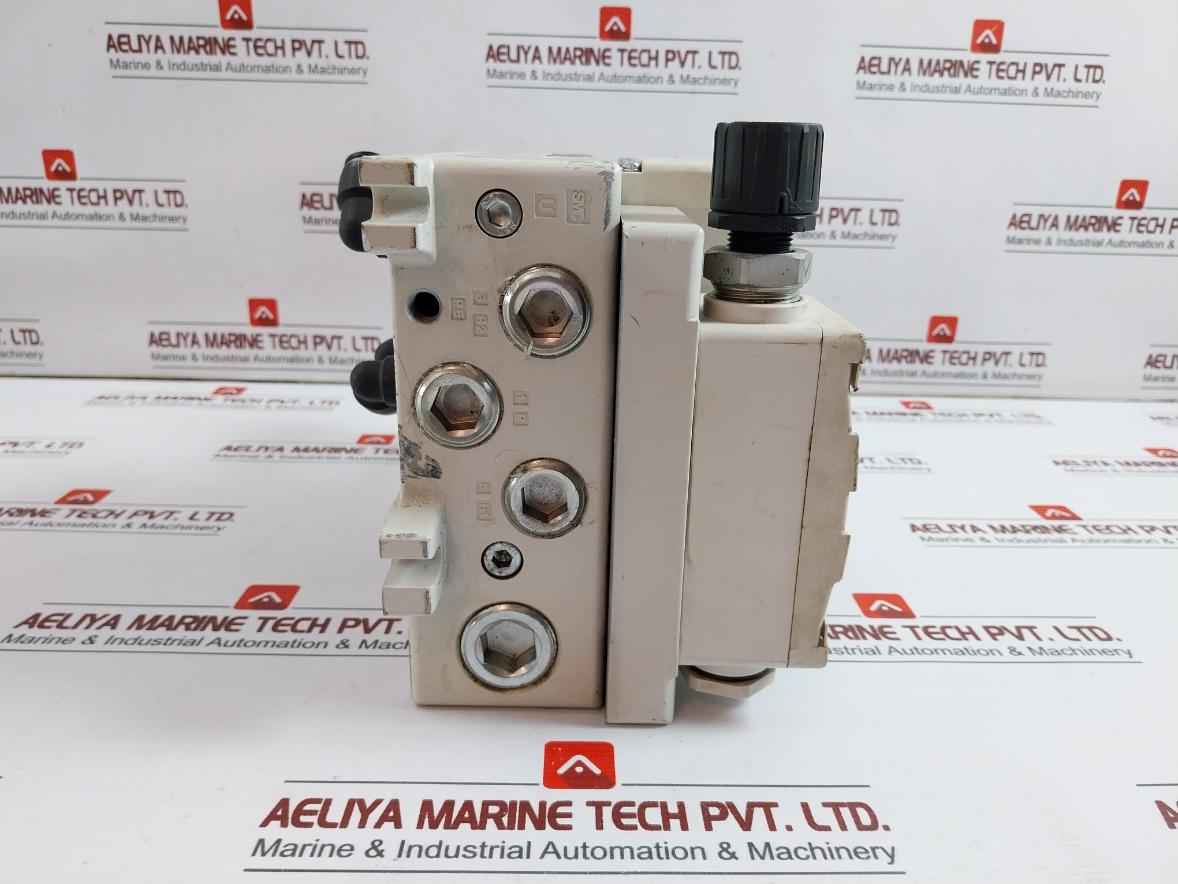 Smc Vv5Q51-03Btu-w-q Pneumatic Solenoid Valve Manifold
