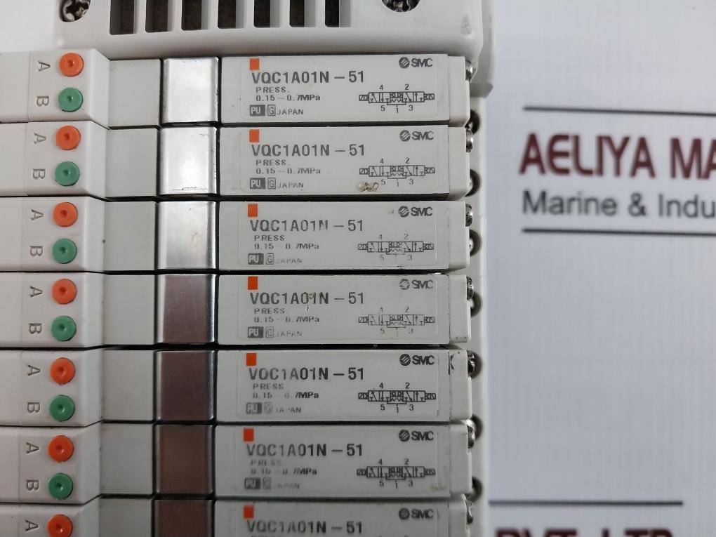 Smc Vv5Qc1-lno096 Valve Terminal With 10 Solenoid Valves 24Vdc A 0.15-0.7Mpa