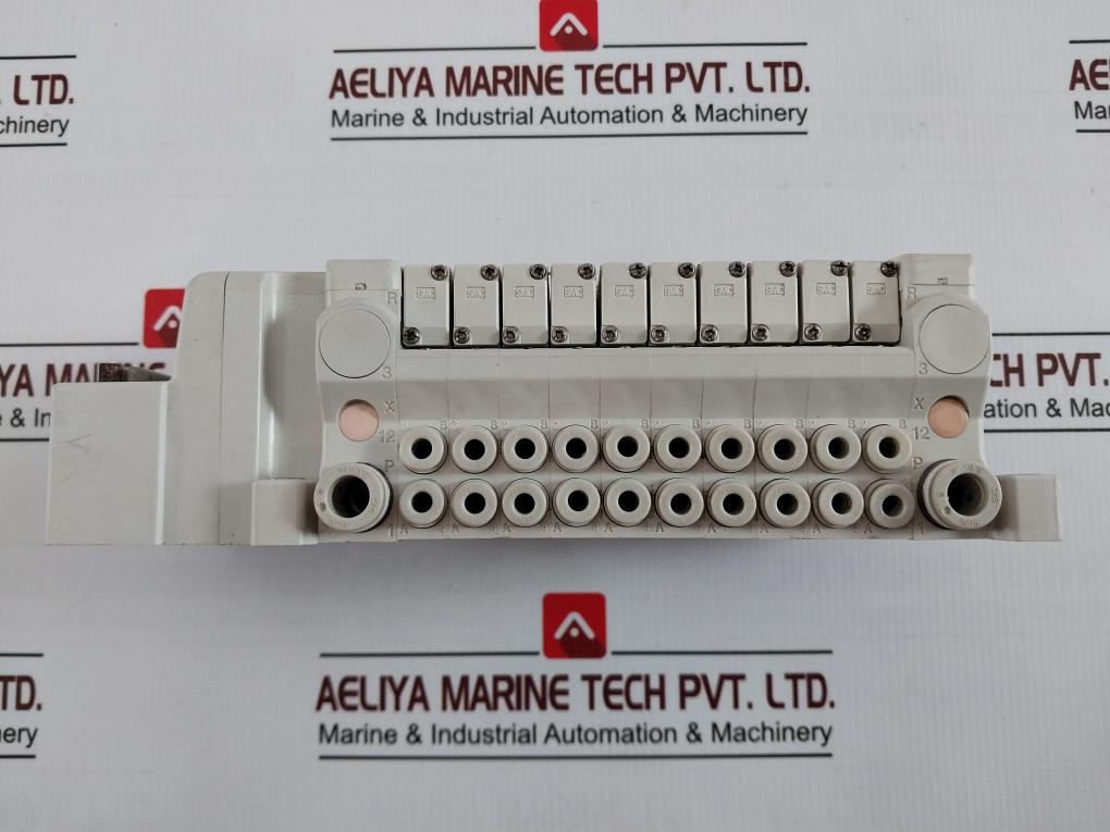 Smc Vv5Qc1-lno096 Valve Terminal With 10 Solenoid Valves 24Vdc A 0.15-0.7Mpa