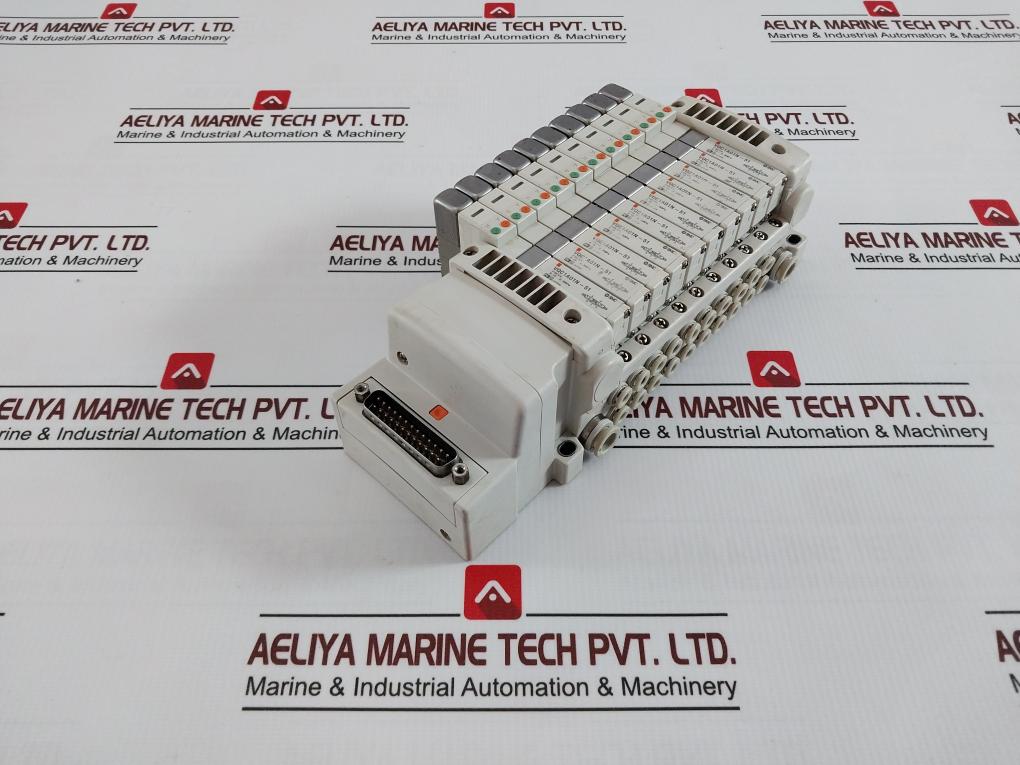 Smc Vv5Qc1-lno096 Valve Terminal With 10 Solenoid Valves 24Vdc A 0.15-0.7Mpa