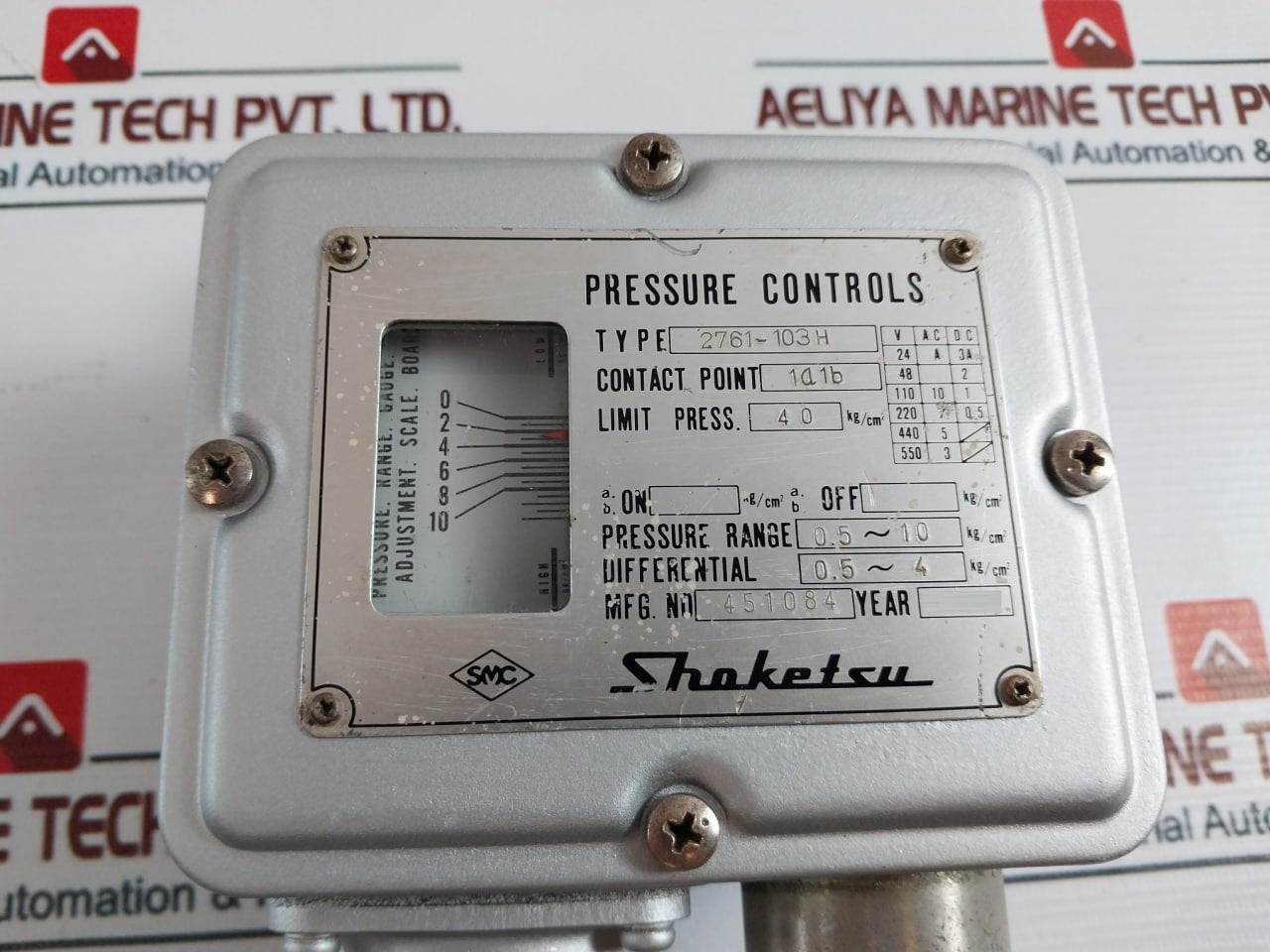 Smc 2761-103H Pressure Controls 0-10 Kg/Cm2