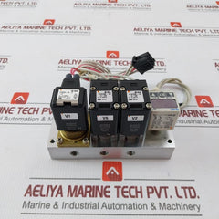 Smc Vca23A-4G-3-x6 Manifold Assembly Of Pneumatic Solenoid Valve Ac200V 50/60Hz