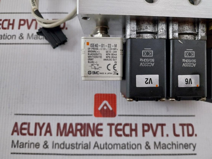 Smc Vca23A-4G-3-x6 Manifold Assembly Of Pneumatic Solenoid Valve Ac200V 50/60Hz