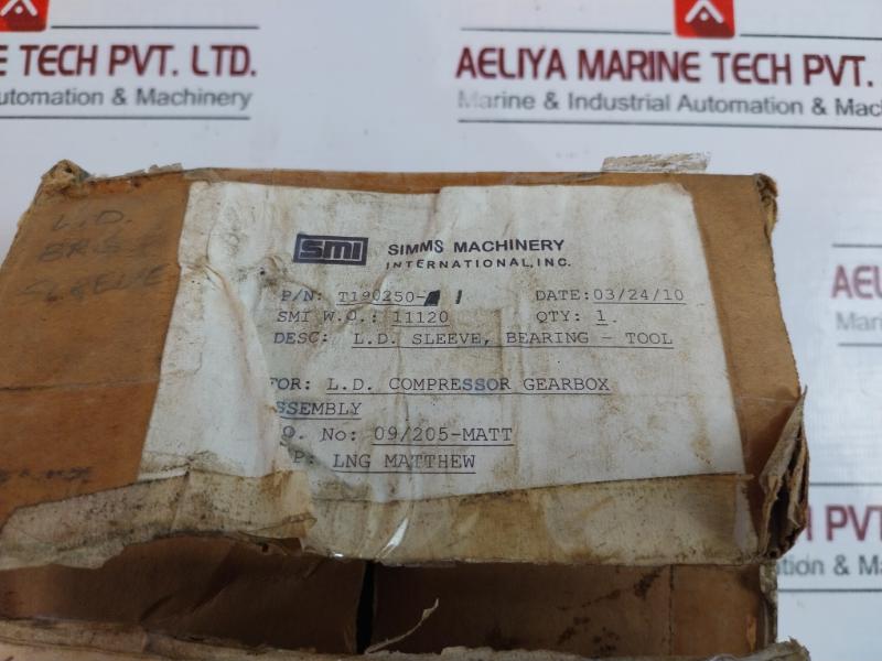 SMI T190250-1 L.D. Sleeve Bearing-Tool, For L.D. Compressor Gearbox