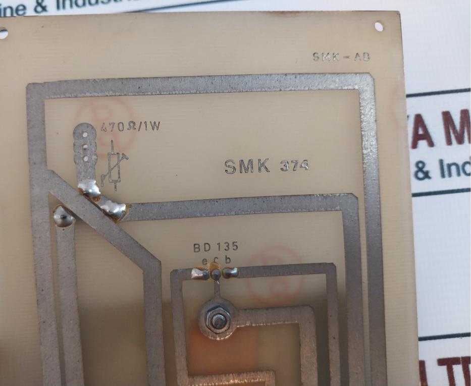 SMK 374 TIP 3055 NPN Silicon Power Transistor Printed Circuit Board