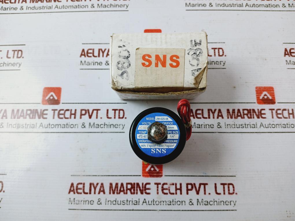 Sns Pneumatic 2W-025-08 Series Solenoid Valve Pneumatic Brass High Temperature