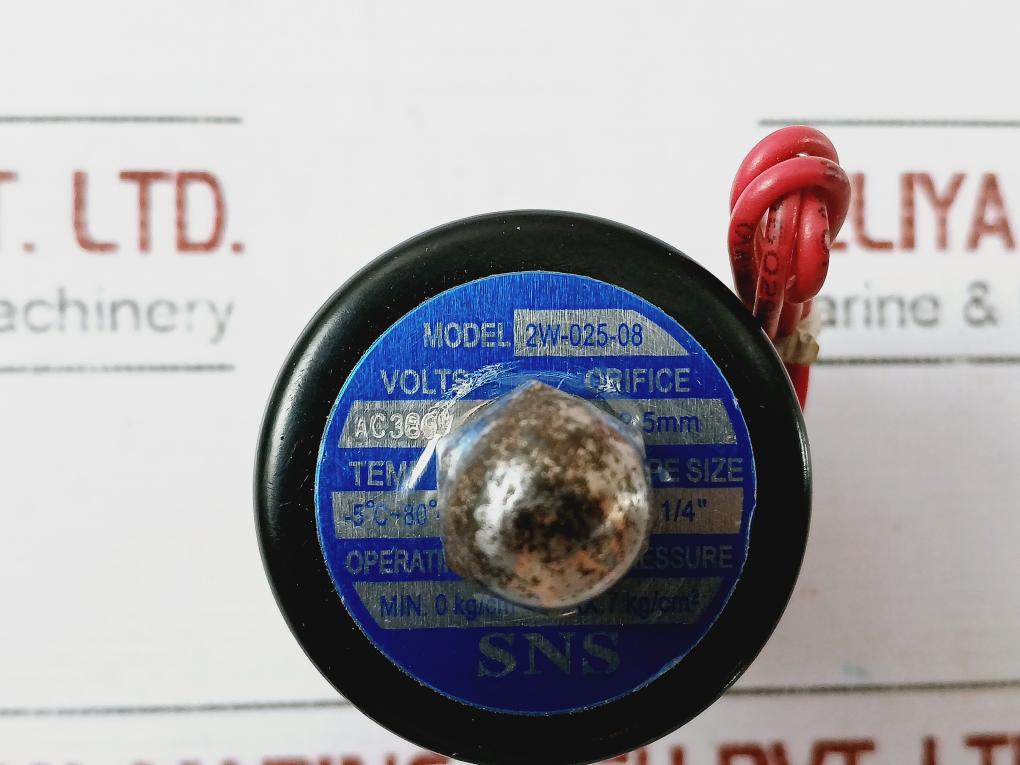 Sns Pneumatic 2W-025-08 Series Solenoid Valve Pneumatic Brass High Temperature