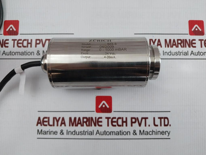 So-3 Pressure Transmitter With Ventilated Cable 0-1000Mbar 24Vdc 12.5M Zurich