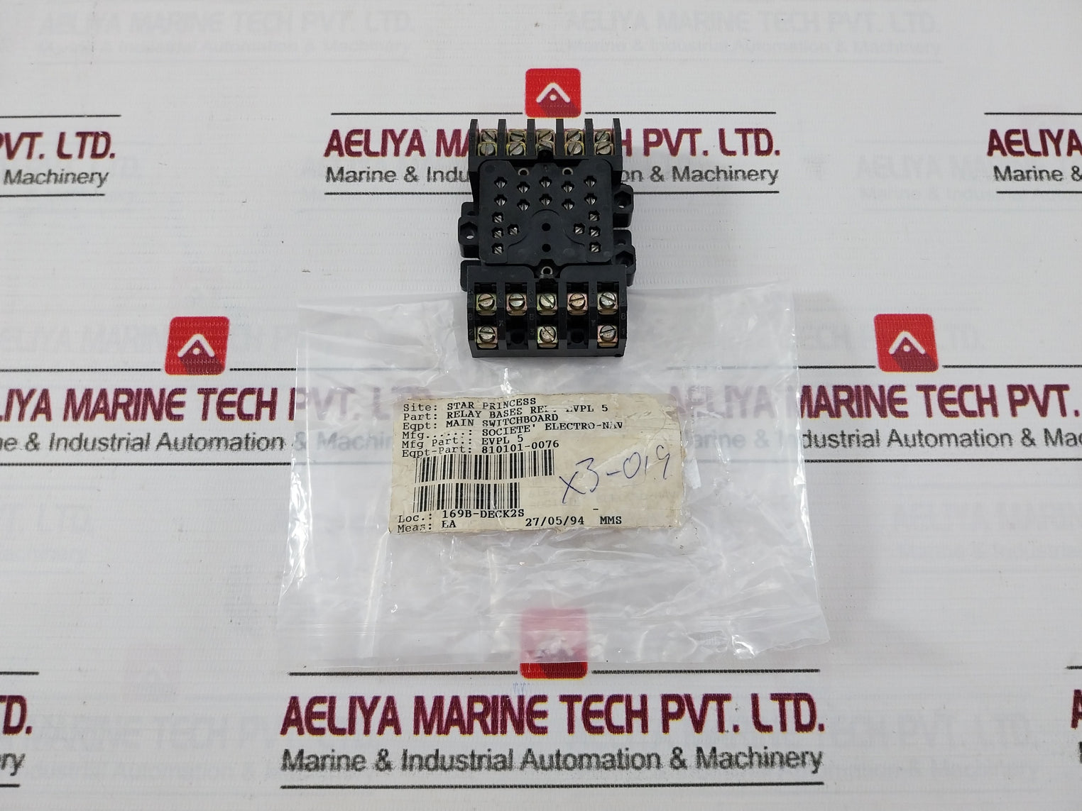 Societe’ Electro-Nav Evpl 5 Relay Base