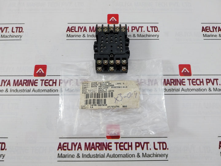 Societe’ Electro-Nav Evpl 5 Relay Base