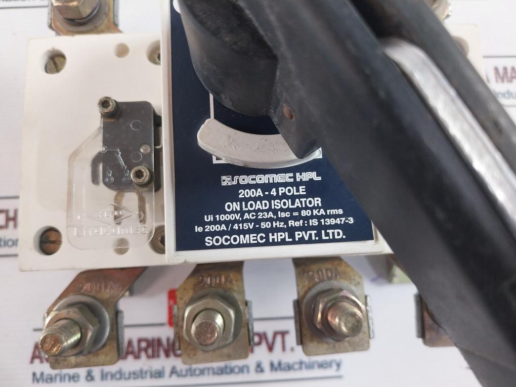 Socomec 200A-4 Pole On Load Isolator
