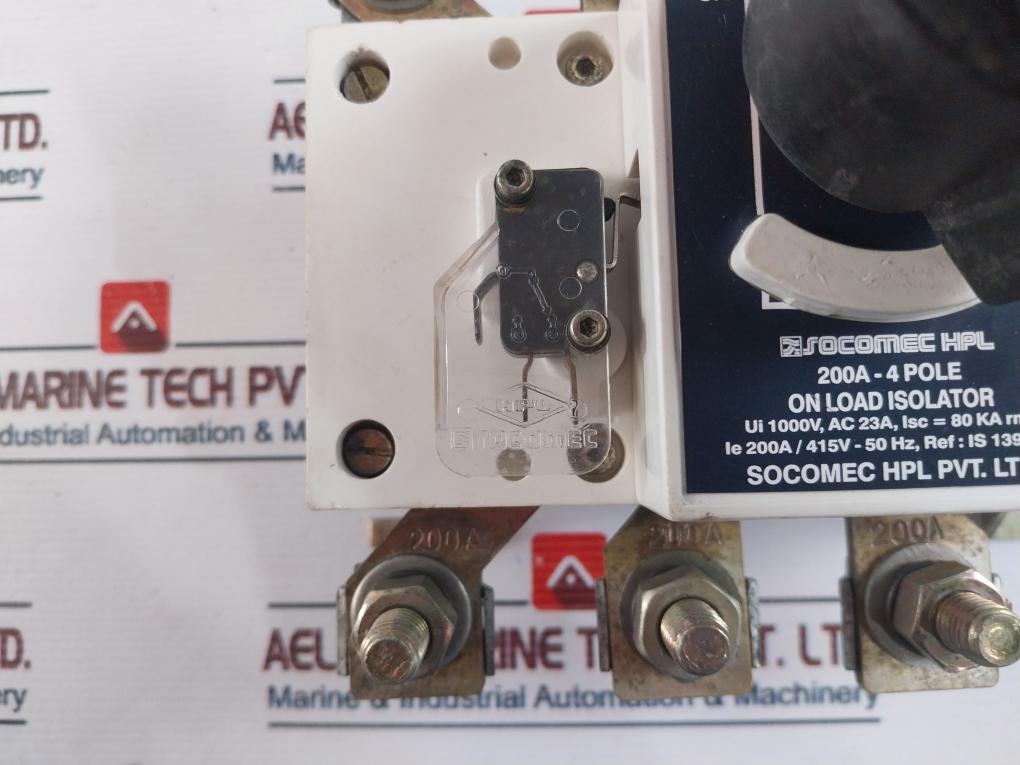 Socomec 200A-4 Pole On Load Isolator
