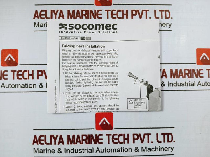 Socomec 95034010 Remotely Operated Transfer Switch 95034010sl 50/60hz