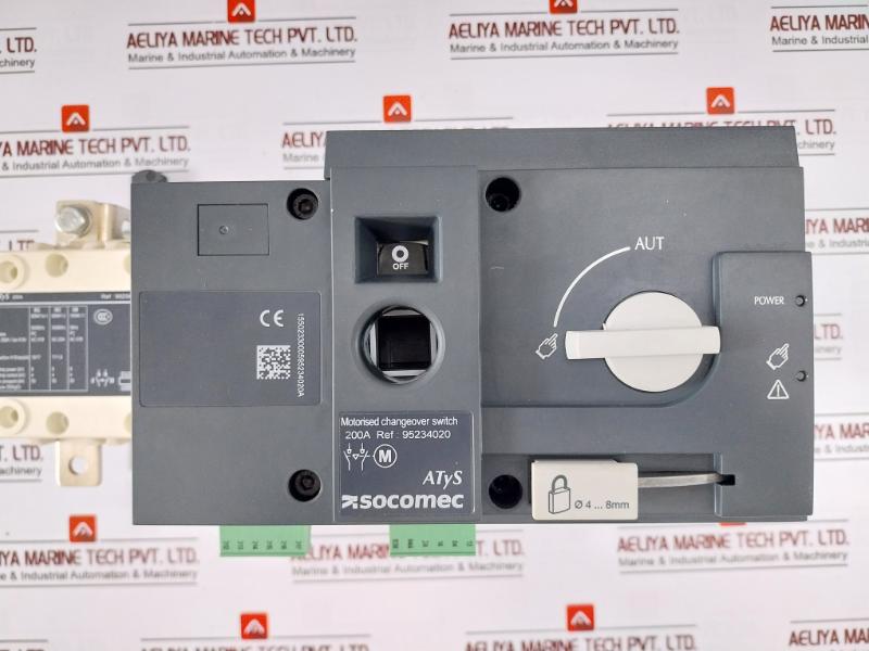Socomec Atys R-4P-200A Motorised Changeover Switch 95234020Sl 2A/24V