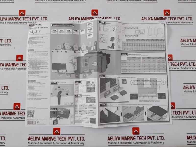 Socomec Atys R-4P-200A Motorised Changeover Switch 95234020Sl 2A/24V