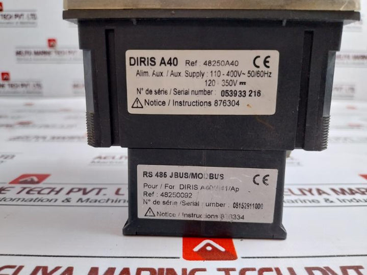 Socomec Diris A40 Multi Function Meter 48250A40 110-400V