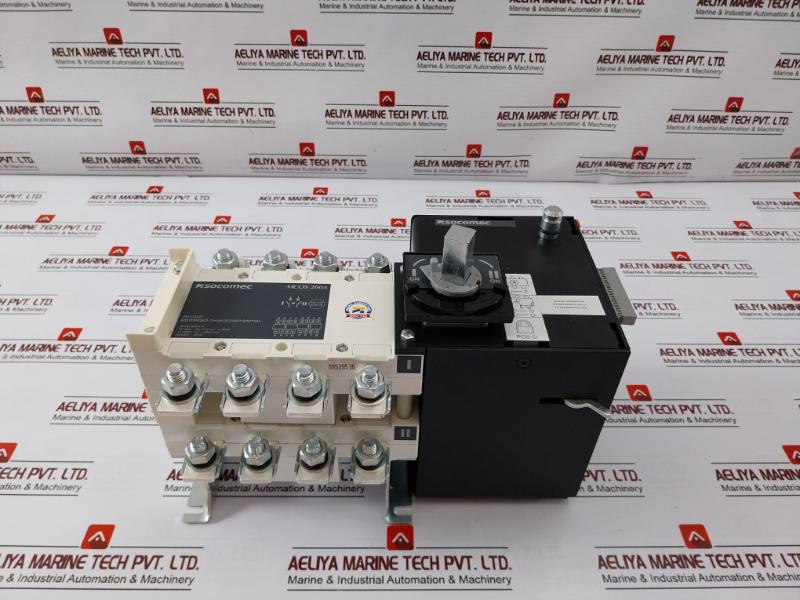 Socomec Mcos-4P-200A Pole Bypass Changeover Switch 125A-1600A 230Vac