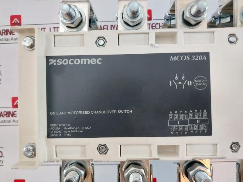 Socomec Mcos 320A Motorized Changeover Switch (Bcs) 4-pole 415V 80Ka
