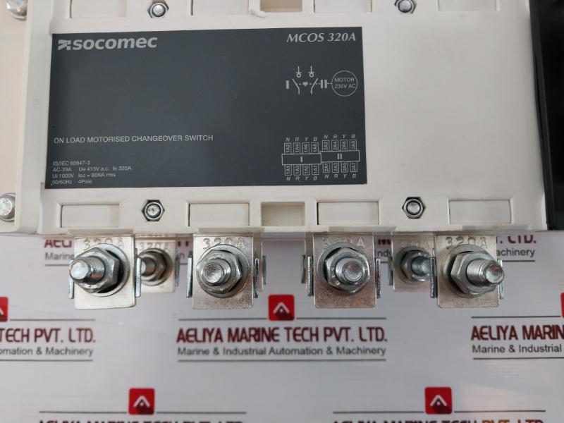 Socomec Mcos 320A Motorized Changeover Switch (Bcs) 4-pole 415V 80Ka