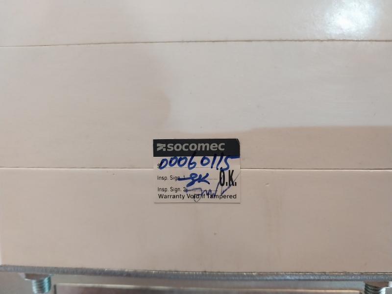 Socomec Mcos 400A Bypass Changeover Switch Ac-23A Gmc04004Poi 50/60Hz 4 Pole