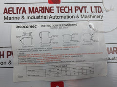 Socomec Mcos 400A 4 Pole Bypass Changeover Switch, 63A-3150A
