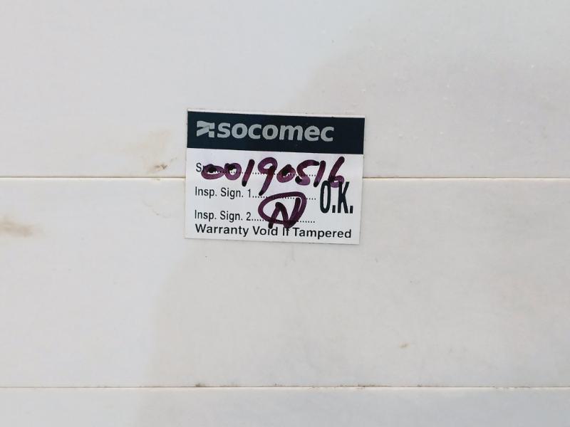 Socomec Mcos 630A On Load Motorised Changeover Switch 230V Ac