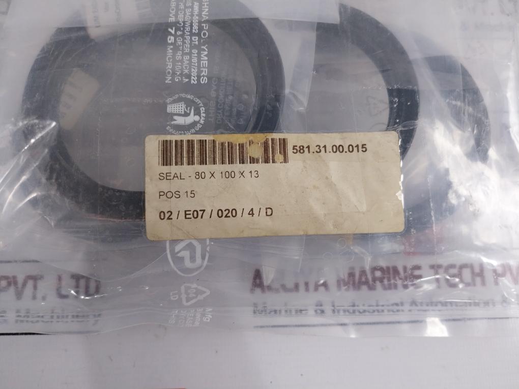 Sog 80 X 100 X 13 Mm Oil Seal Mkr 00052 Pos 15