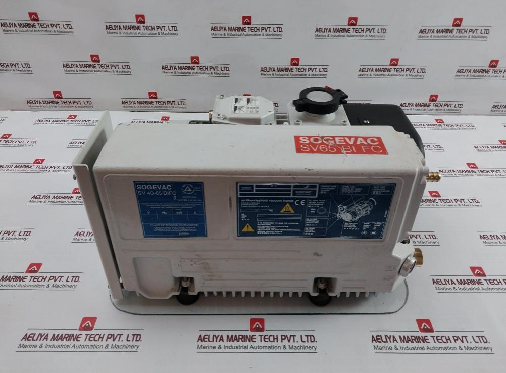 Sogevac Sv65 Bi Fc Oil Sealed Rotary Vane Pump 1000 Mbar 200-240V 1.5 Kw 14 Ac