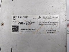 Sola/Hevi-duty Power Supply 115/230 Vac Part N0: Sdn 5-24-100P