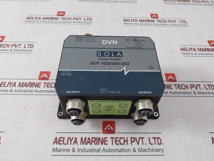 Sola Scp 102D24X-d02 Power Supply 24V/3.8A (X2) 50/60/400Hz 100-240V/2.4-1.4A