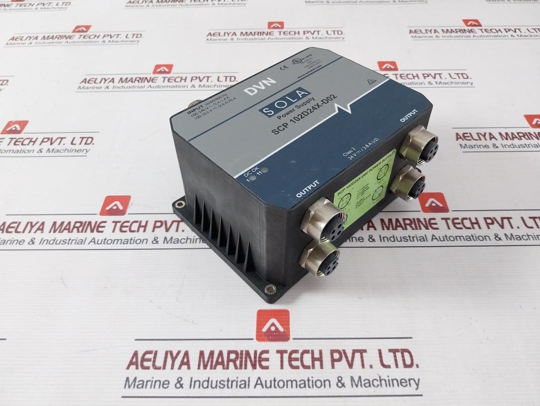 Sola Scp 102D24X-d02 Power Supply 24V/3.8A (X2) 50/60/400Hz 100-240V/2.4-1.4A