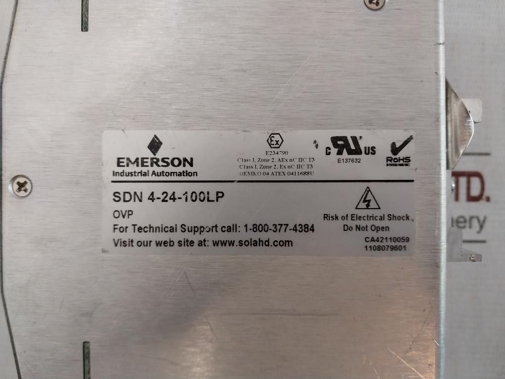 Sola Sdn 4-24-100Lp Power Supply Unit E137632 115/230 Vac 2.1A/1A 50/60Hz