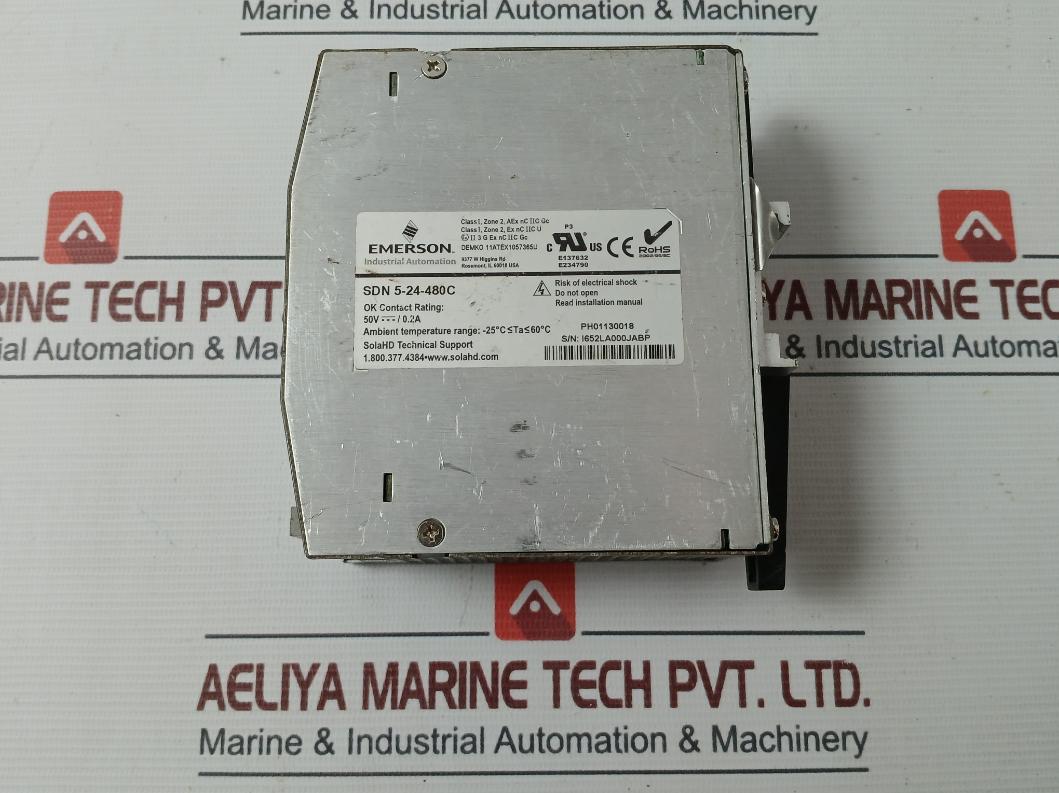 Sola Sdn 5-24-480C Power Supply 0.4A/Phase 24-28 Vdc -25°C Ta 60°C