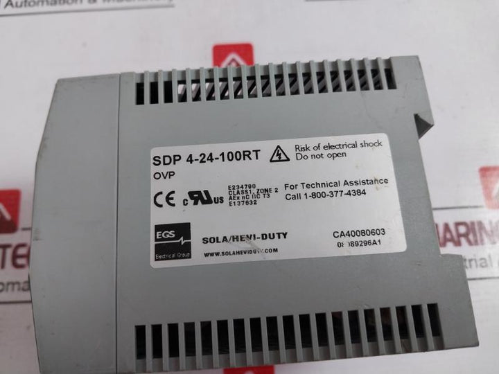 Sola Sdp 4-24-100Rt Power Supply Module 24V Dc 115/230V Ac 50/60 Hz 08089296A1