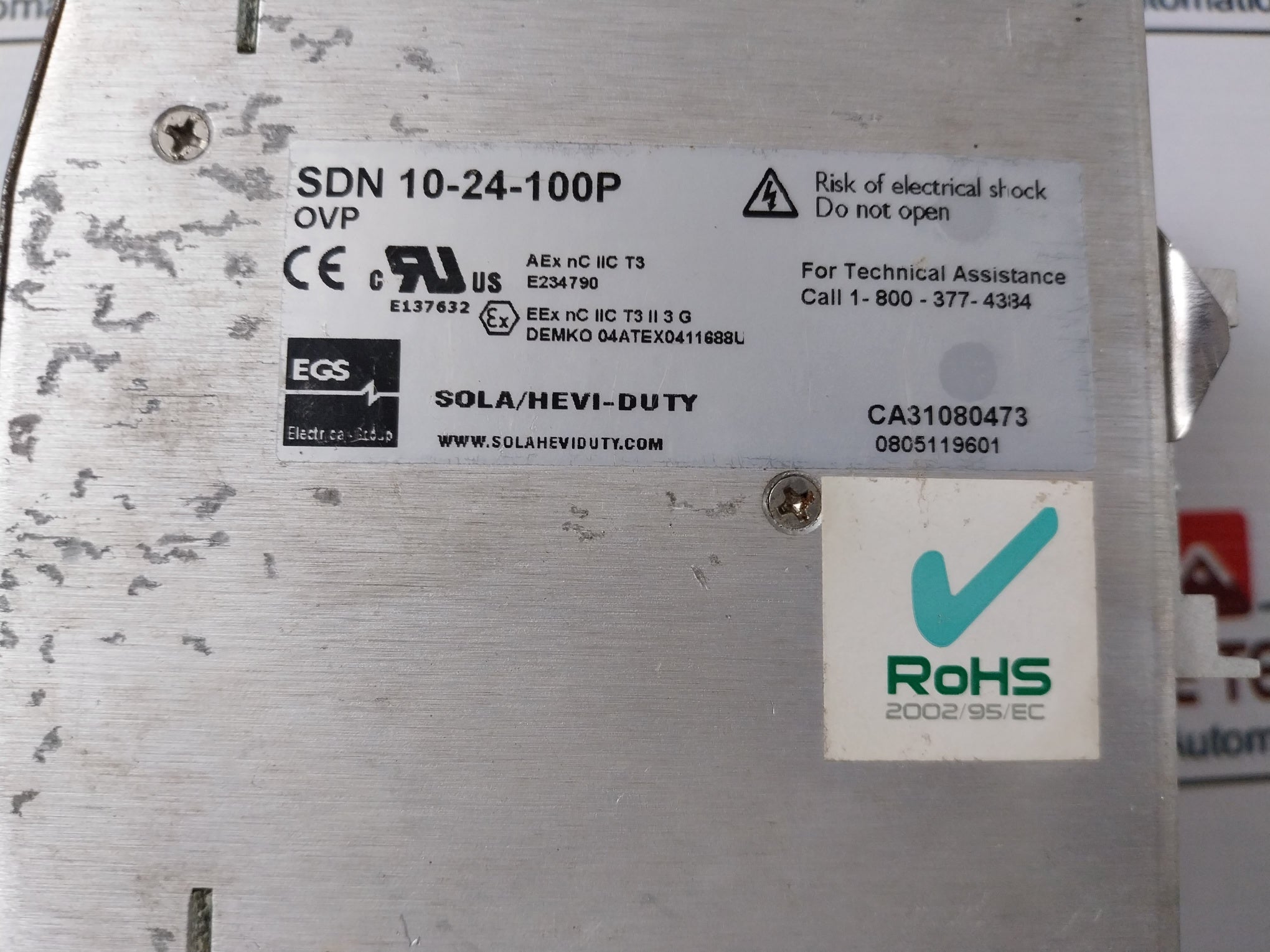 Sola Sdn 10-24-100P Power Supply 24Vdc/10A Ovp